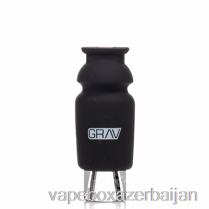 Vape Smoke GRAV Silicone-Capped Glass Crutch Black
